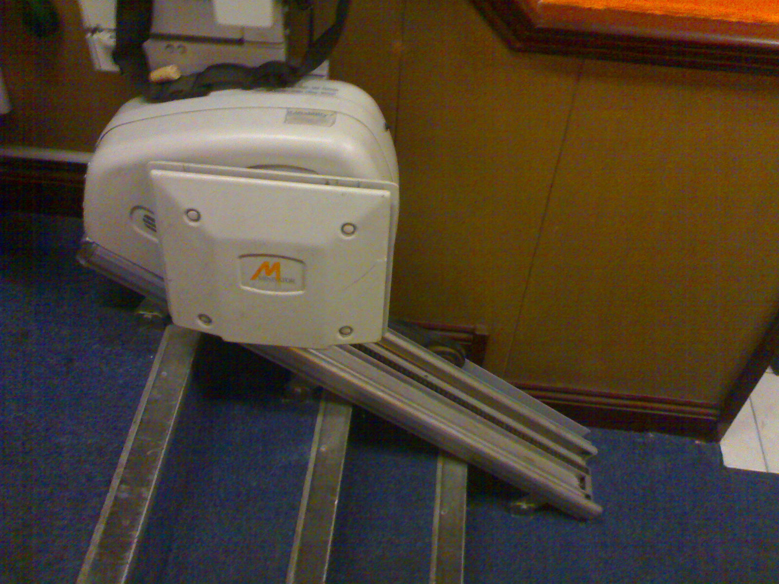 Stair lift installed along a staircase